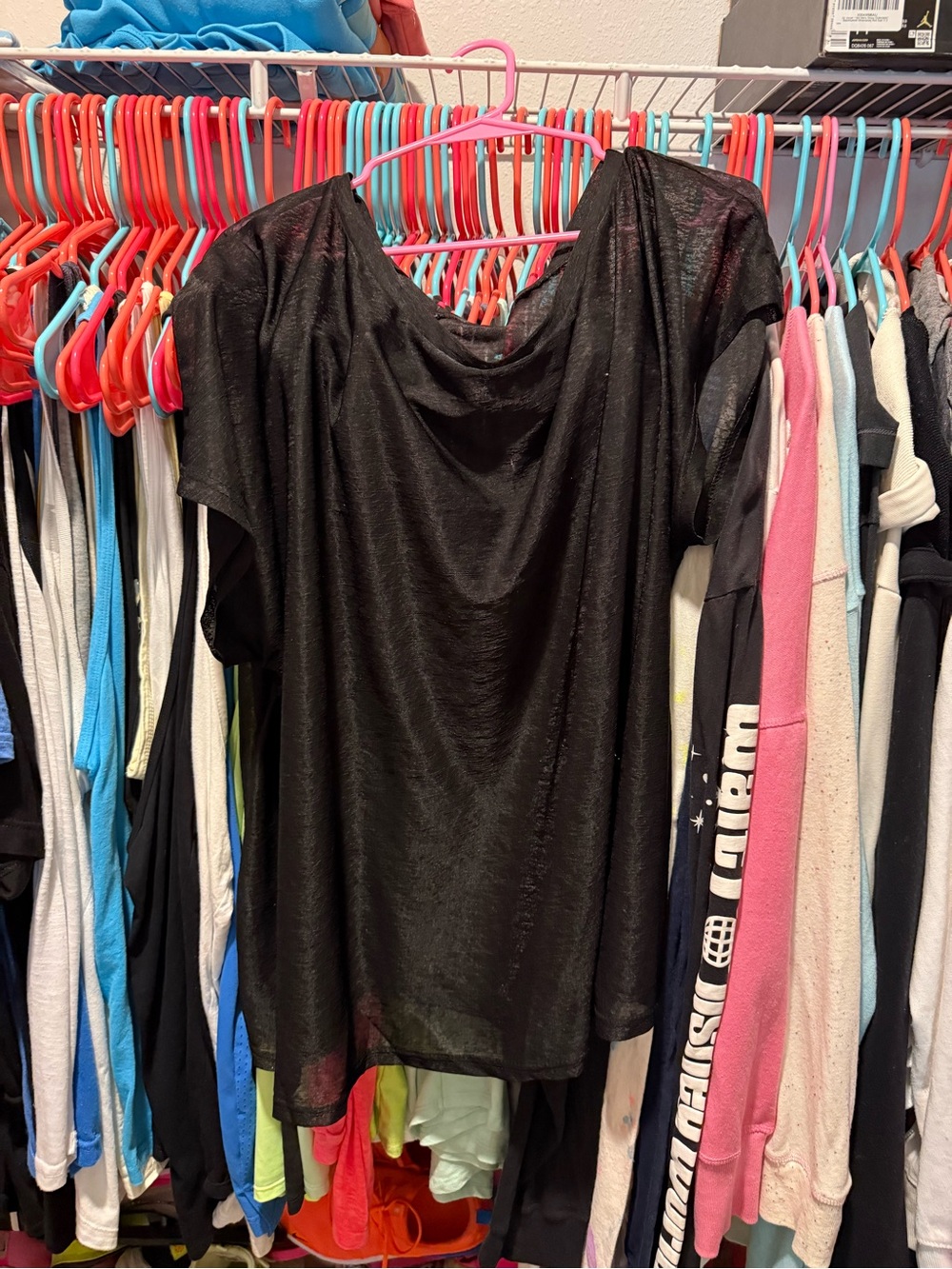 Black Draped Women's Top